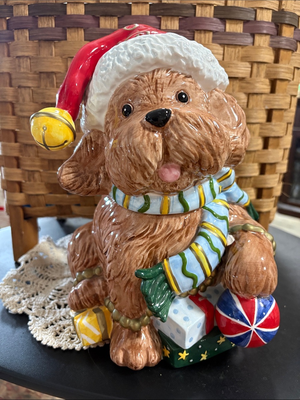Vintage Christmas Dog Cookie Jar – Signature Home Collection